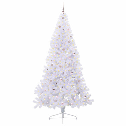 Albero di Natale artificiale Bianco 240 cm PVC e Acciaio