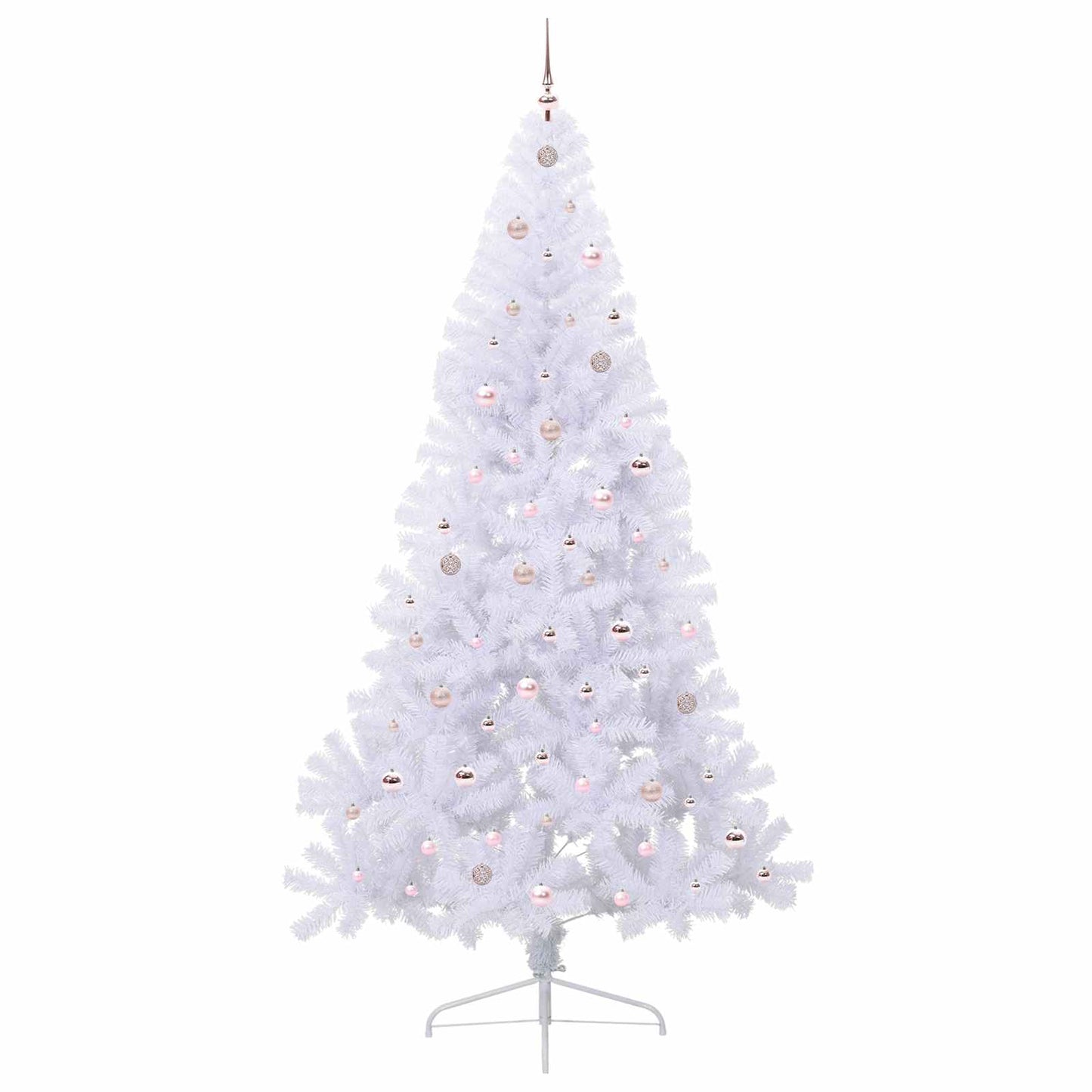 Albero di Natale artificiale Bianco 240 cm PVC e Acciaio
