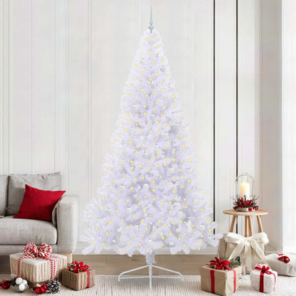 Albero di Natale artificiale Bianco 240 cm PVC e Acciaio