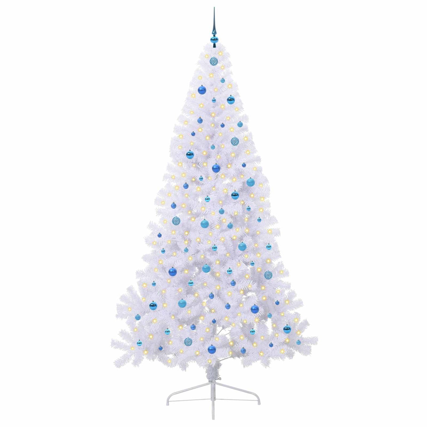 Albero di Natale artificiale Bianco 240 cm PVC e Acciaio