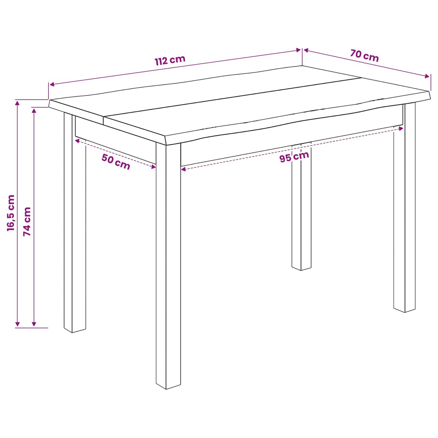 Tavolo da pranzo EKAI Bianco 112 x 70 x 76,5 cm | homemem39