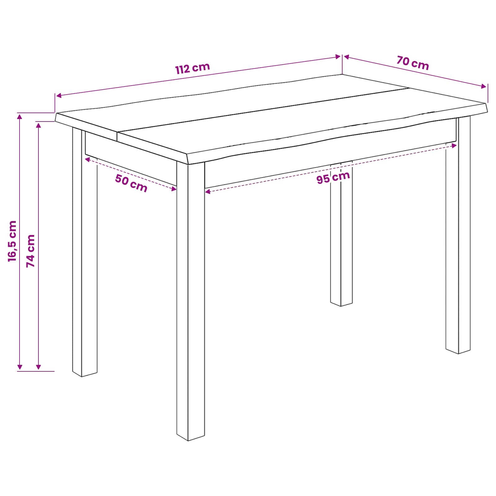 Tavolo da pranzo EKAI Bianco 112 x 70 x 76,5 cm | homemem39