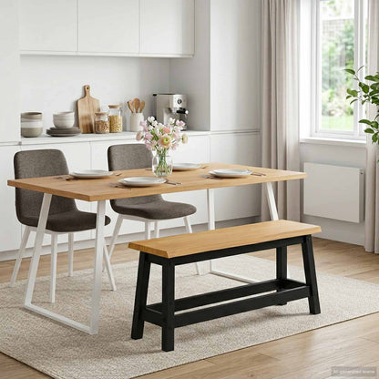 Panchina da pranzo EKAI Nero 91,5 x 29 x 45,5 cm | homemem39