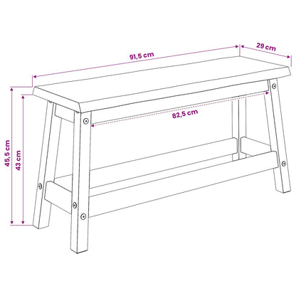 Panchina da pranzo EKAI Bianco 91,5 x 29 x 45,5 cm | homemem39