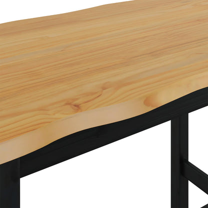 Tavolo Alto EKAI Nero 112 x 70 x 91 cm Legno Massello di Pino