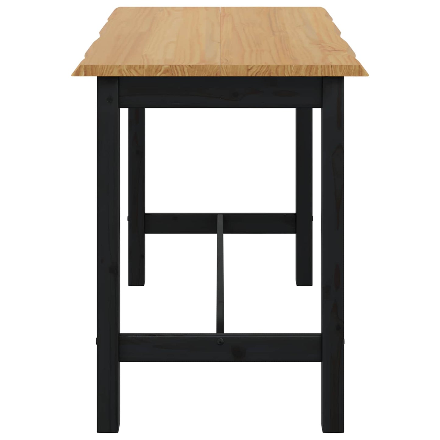 Tavolo Alto EKAI Nero 112 x 70 x 91 cm Legno Massello di Pino