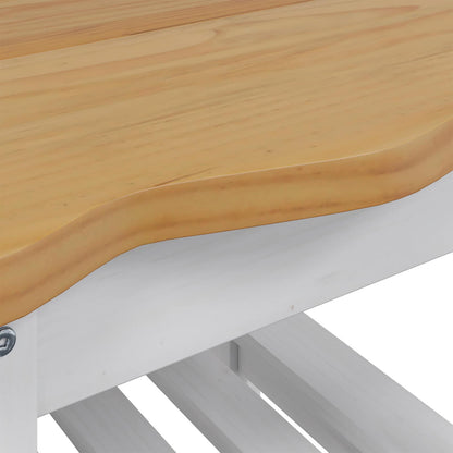 Tavolo laterale con lo scaffale EKAI Bianco 50 x 50 x 45,5 cm | homemem39