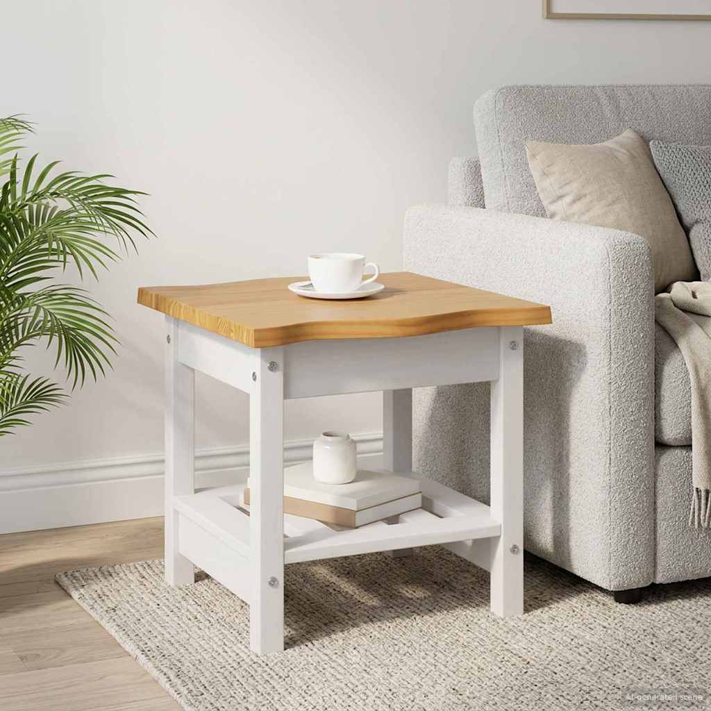 Tavolo laterale con lo scaffale EKAI Bianco 50 x 50 x 45,5 cm | homemem39