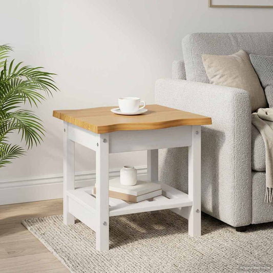 Tavolo laterale con lo scaffale EKAI Bianco 50 x 50 x 45,5 cm | homemem39