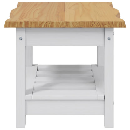 Tavolo laterale con lo scaffale EKAI Bianco 50 x 50 x 45,5 cm | homemem39