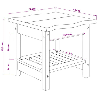 Tavolo laterale con lo scaffale EKAI Bianco 50 x 50 x 45,5 cm | homemem39