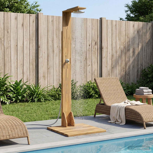 Doccia da esterno 219 cm Bianco | homemem39