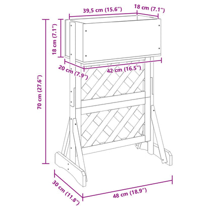 Trellis da Giardino Verticale Arancione 48 x 30 x 70,5 cm | homemem39