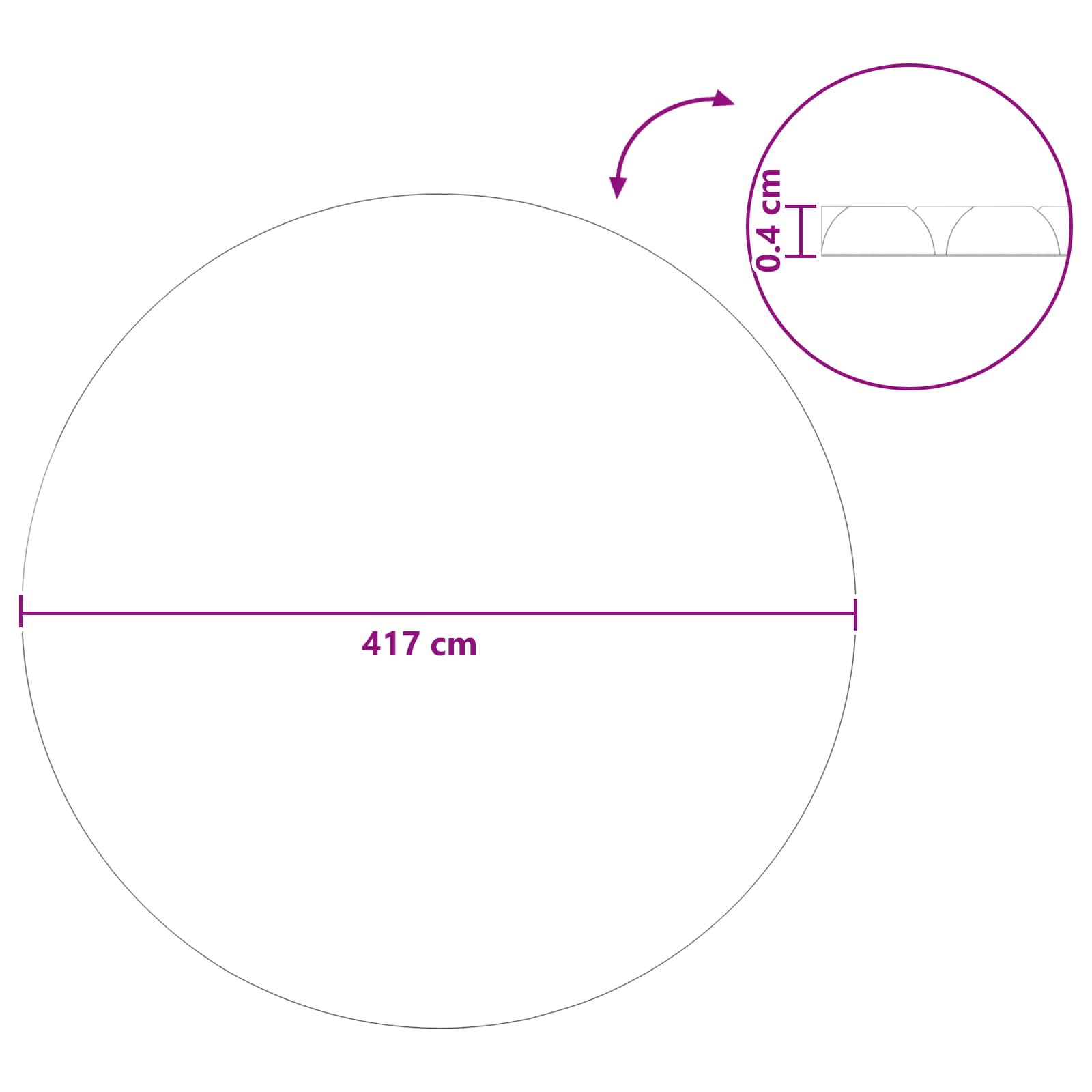 Copertura Solare per Piscina di Alta Qualità Ø 417 cm 200 μm | homemem39