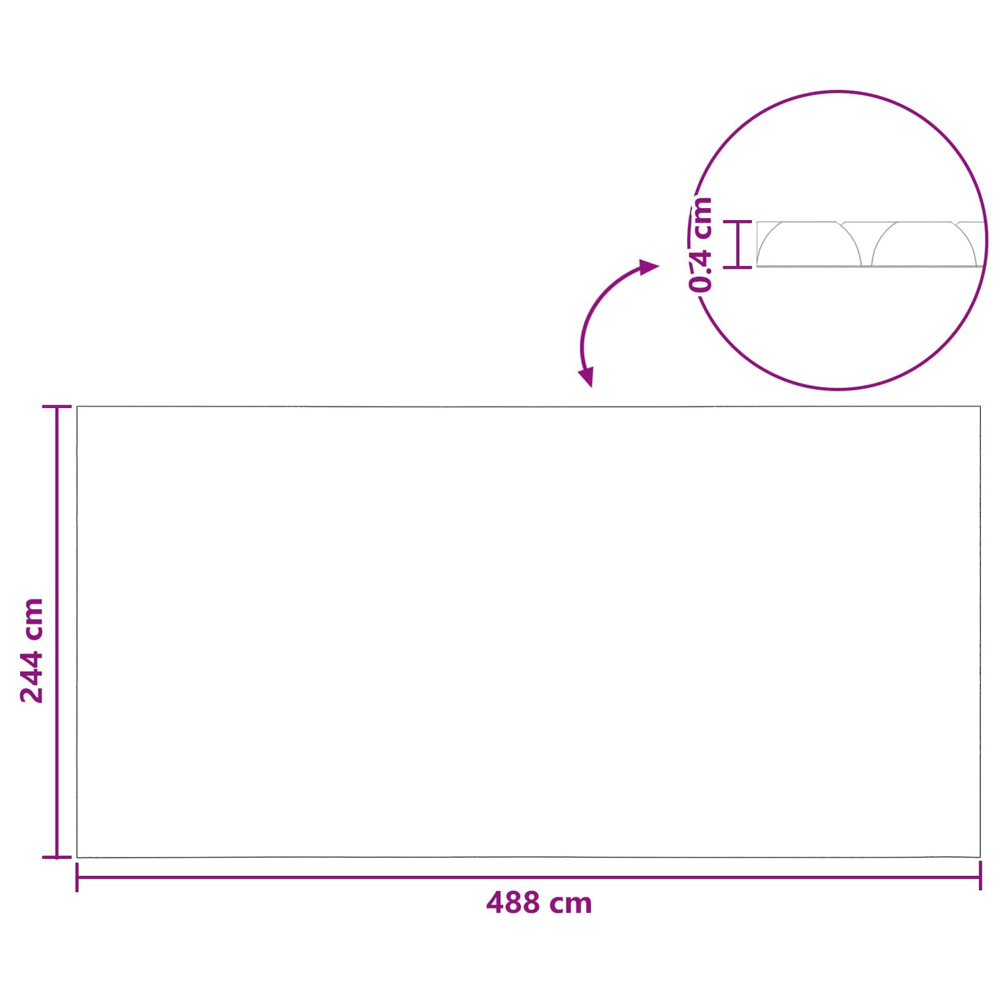 Copertura per piscina extra pesante Nero e Blu 488 x 244 cm PE | homemem39