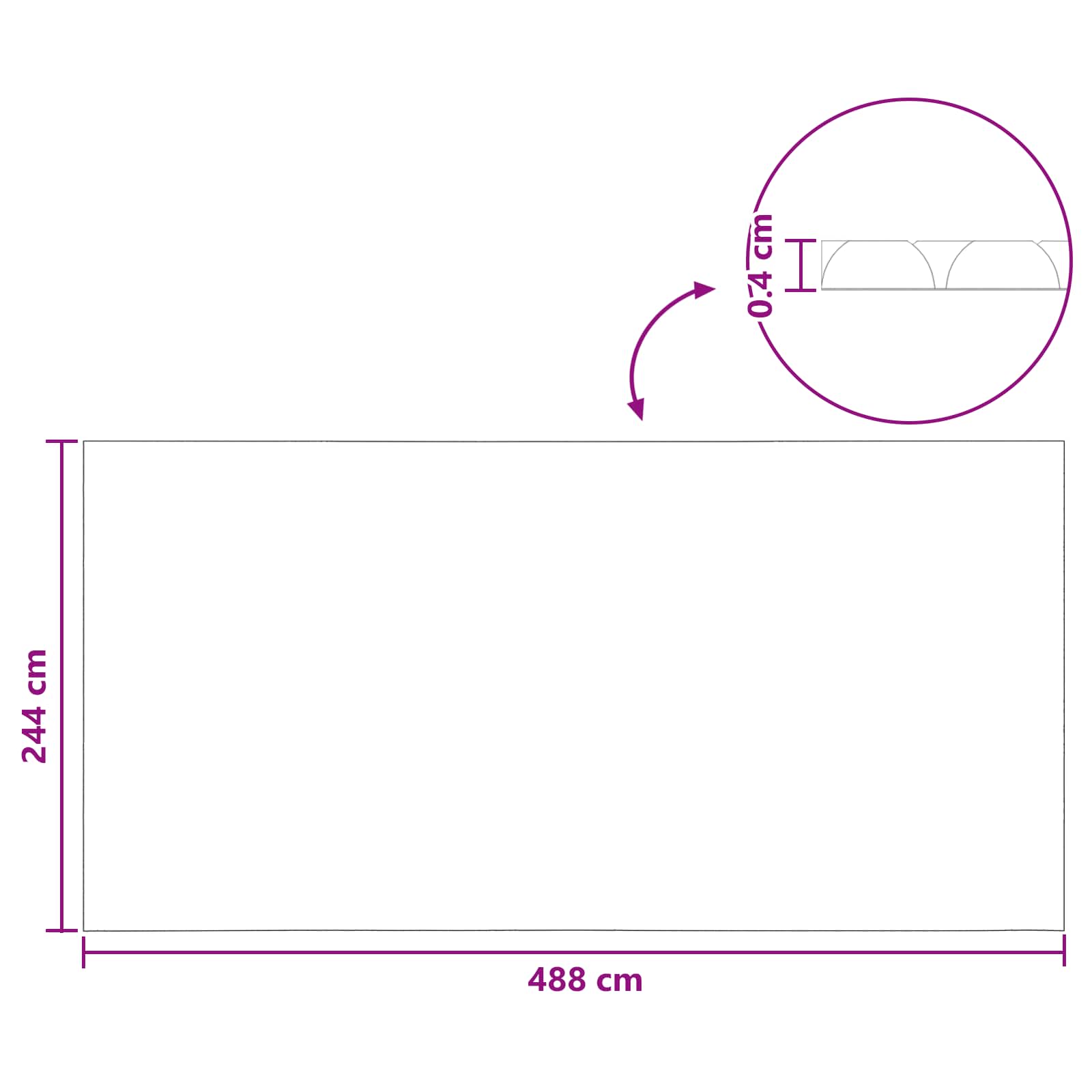 Copertura per piscina extra pesante Nero e Blu 488 x 244 cm PE | homemem39