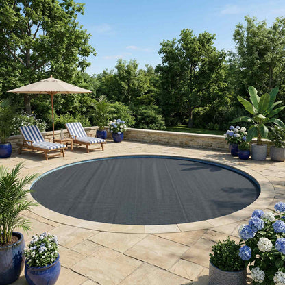Copertura per piscina Nero 600 cm PE