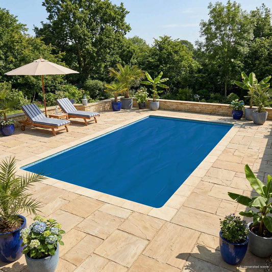 Copertura per Piscina di Alta Qualità Blu 800 x 400 cm PE