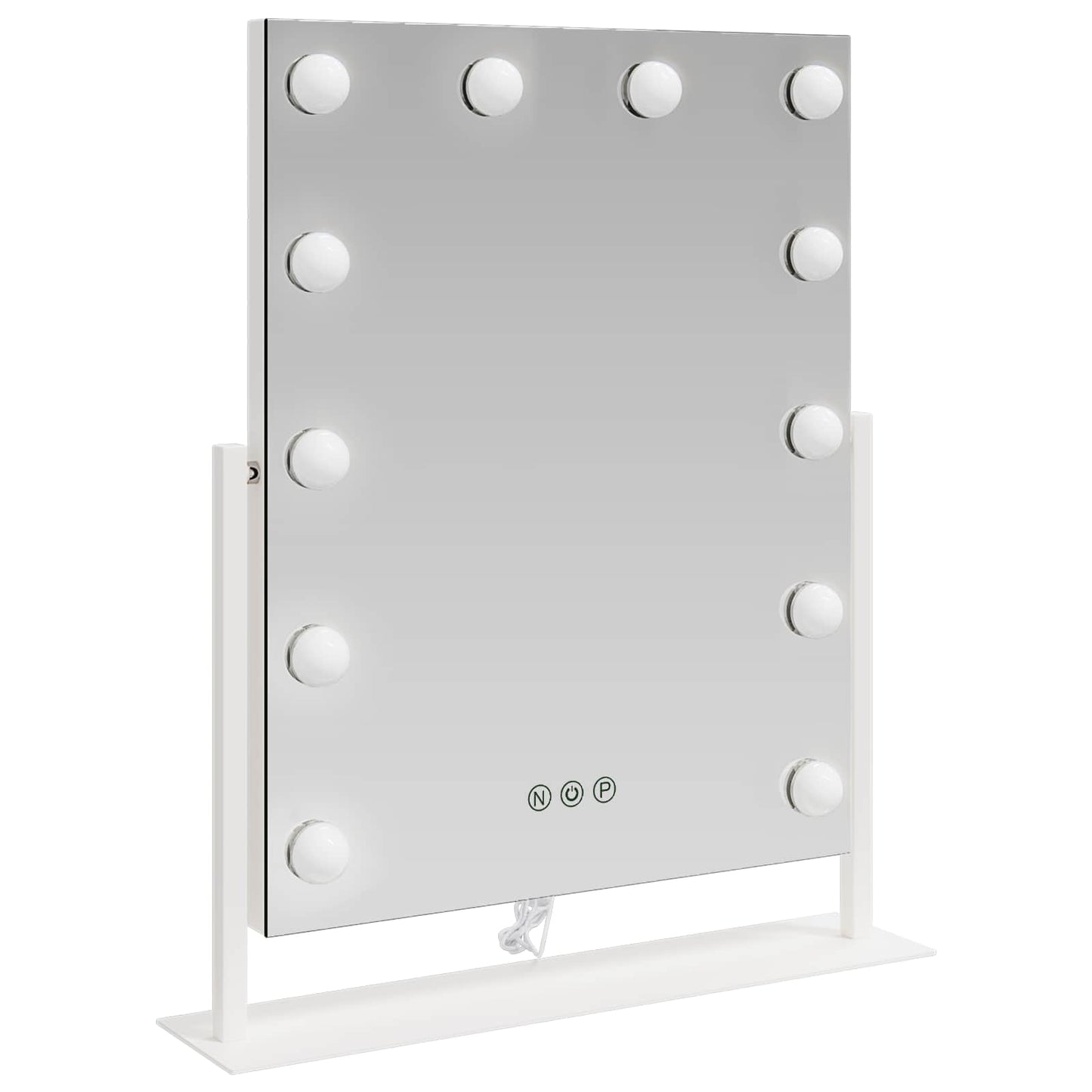 Specchio LED da Vanità Bianco 44 x 10 x 53 cm Vetro e acciaio | homemem39