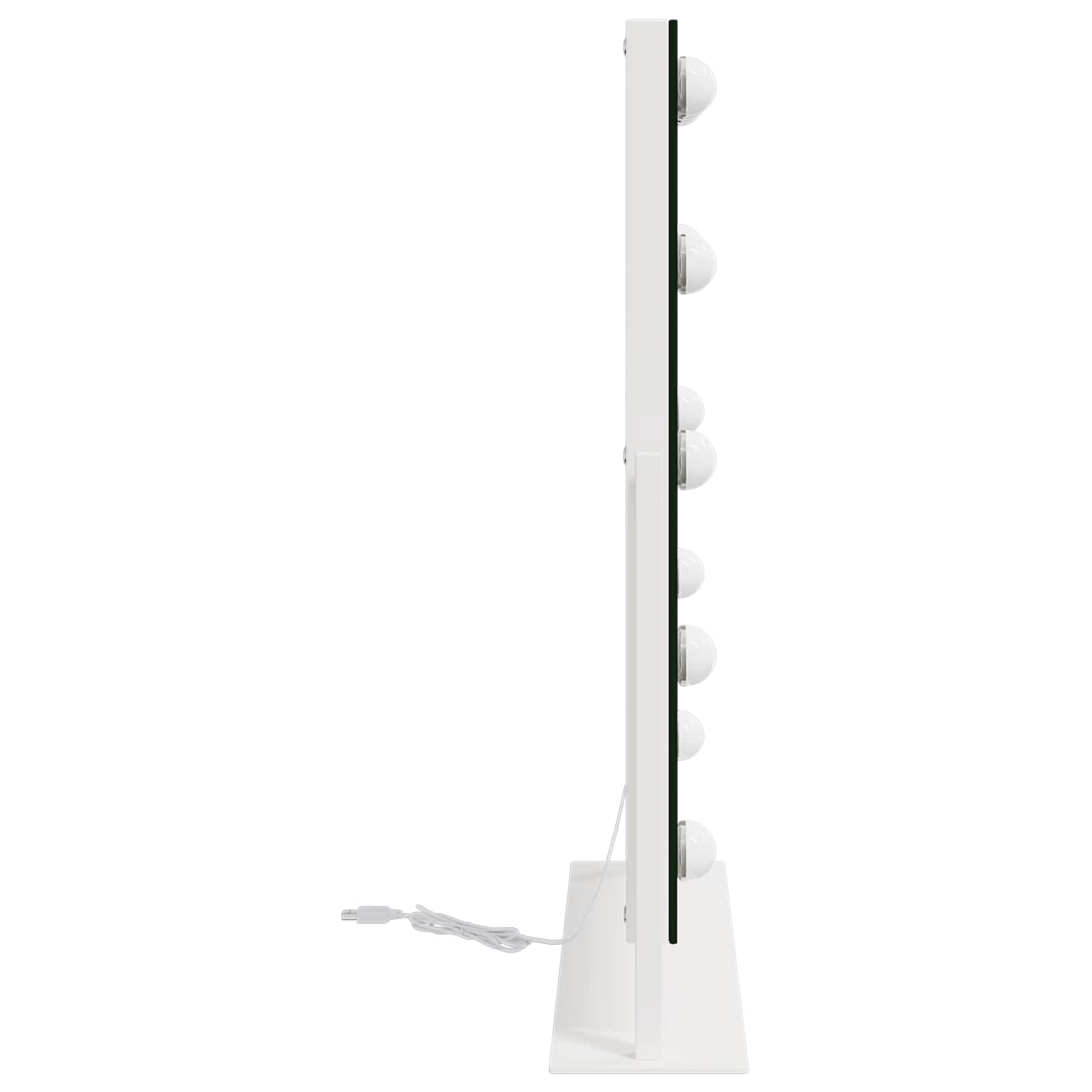 Specchio LED da Vanità Bianco 44 x 10 x 53 cm Vetro e acciaio | homemem39