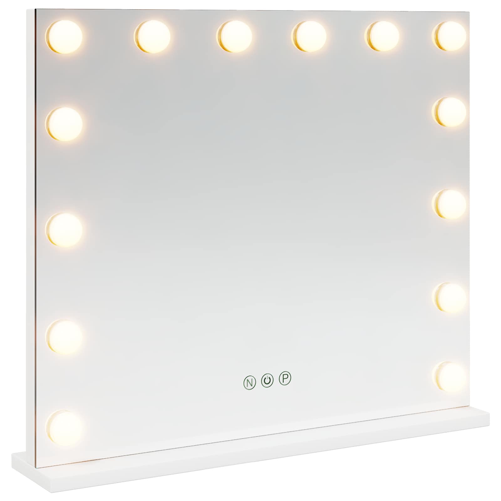 Specchio LED da Vanità Bianco 50 x 10 x 44 cm Vetro e acciaio | homemem39