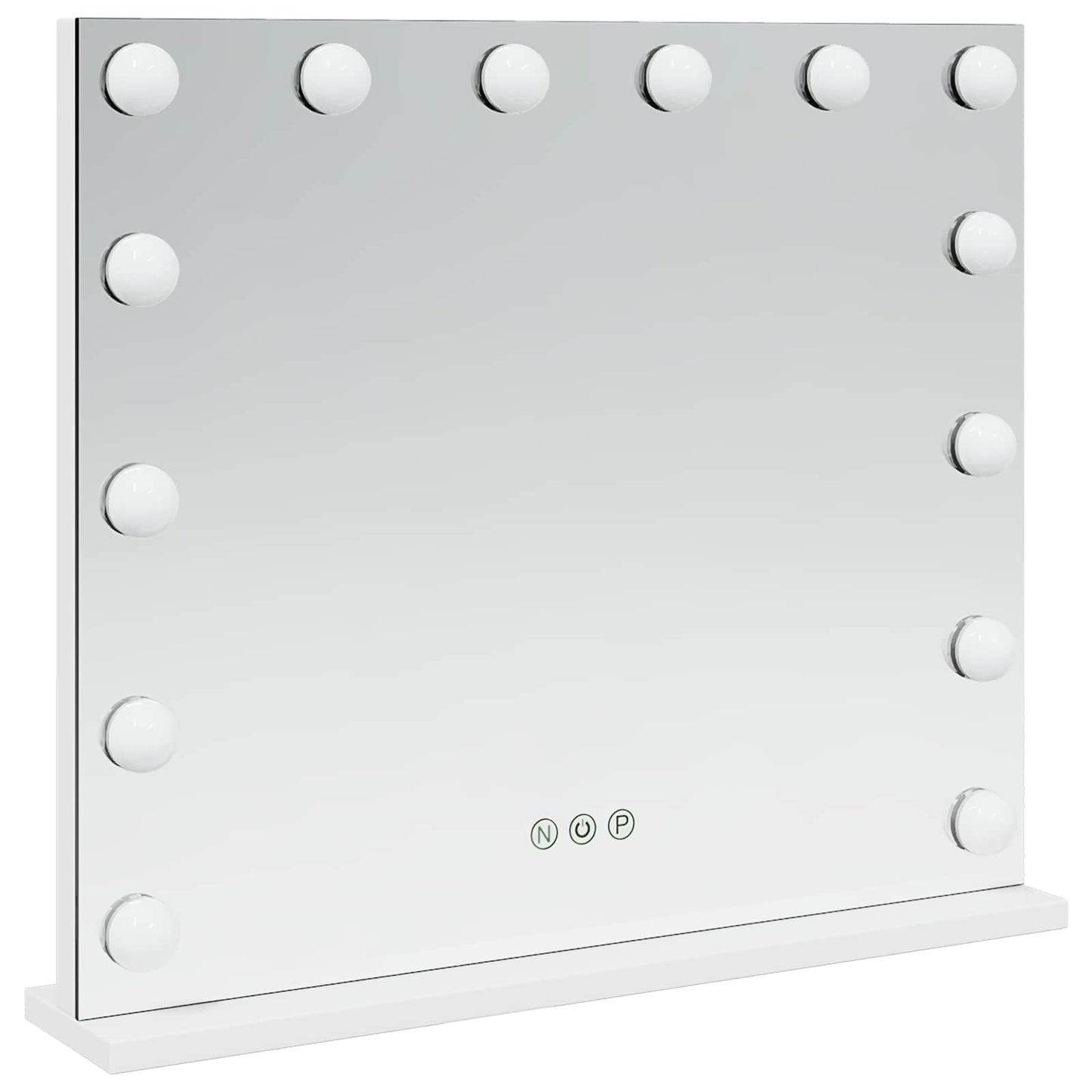 Specchio LED da Vanità Bianco 50 x 10 x 44 cm Vetro e acciaio | homemem39