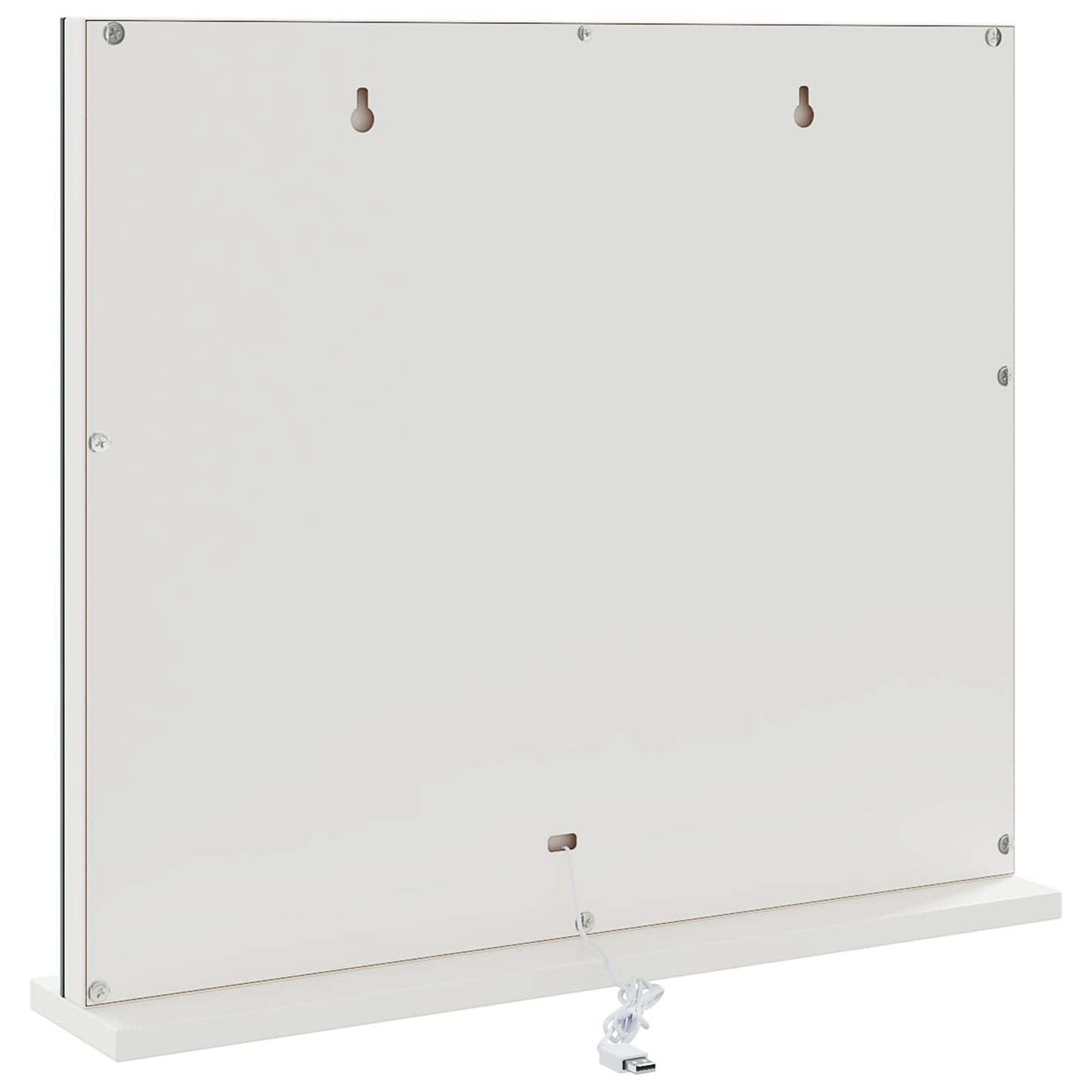 Specchio LED da Vanità Bianco 50 x 10 x 44 cm Vetro e acciaio | homemem39