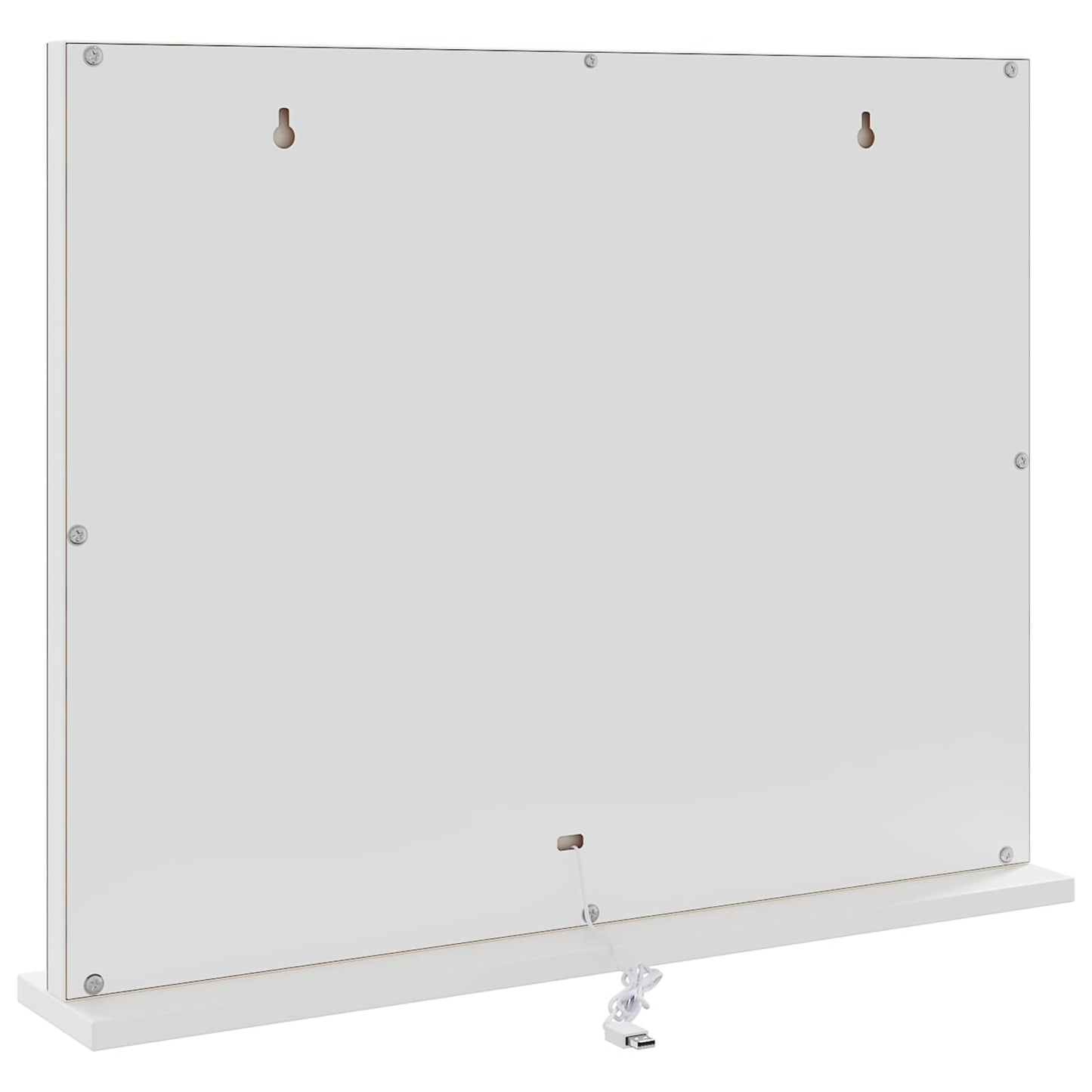 Specchio LED da Vanità Bianco 58 x 10 x 47 cm Vetro e acciaio | homemem39
