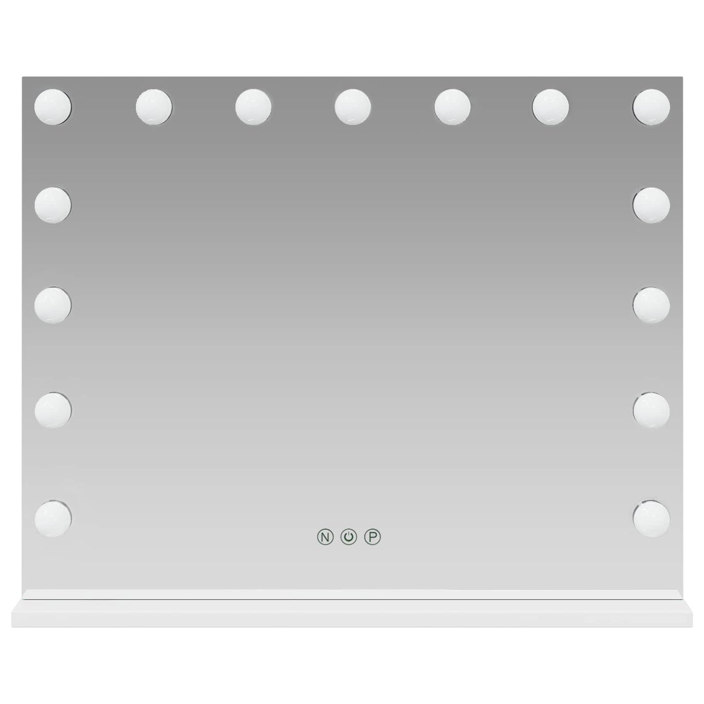 Specchio LED da Vanità Bianco 58 x 10 x 47 cm Vetro e acciaio | homemem39