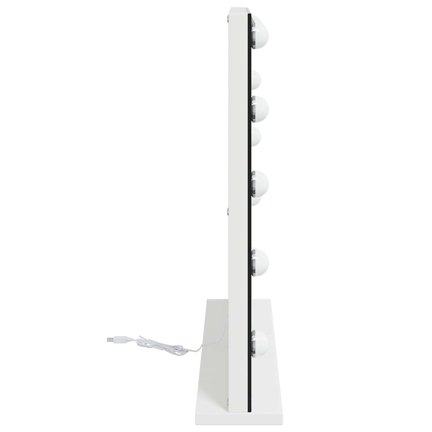 Specchio LED da Vanità Bianco 58 x 10 x 47 cm Vetro e acciaio | homemem39