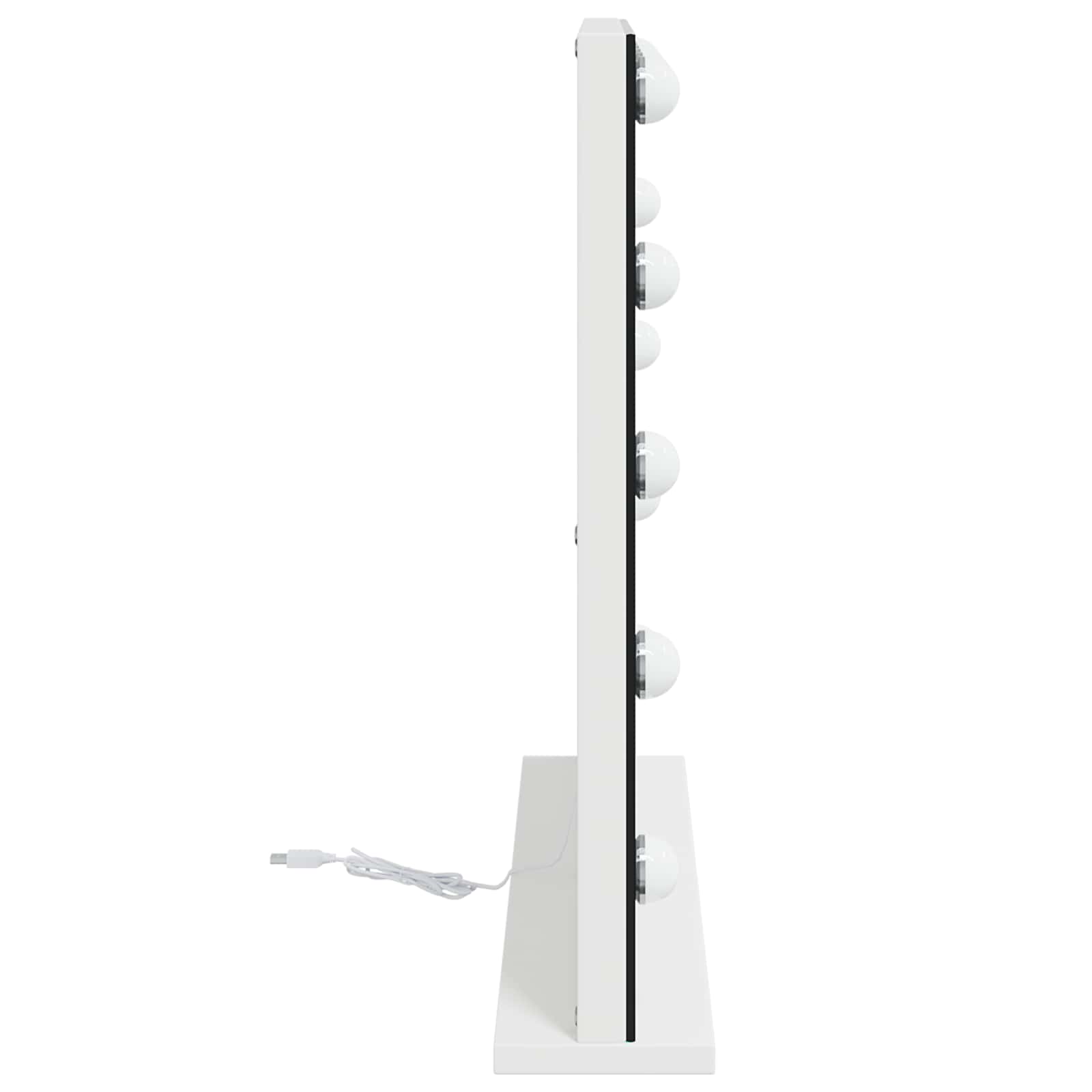 Specchio LED da Vanità Bianco 58 x 10 x 47 cm Vetro e acciaio | homemem39