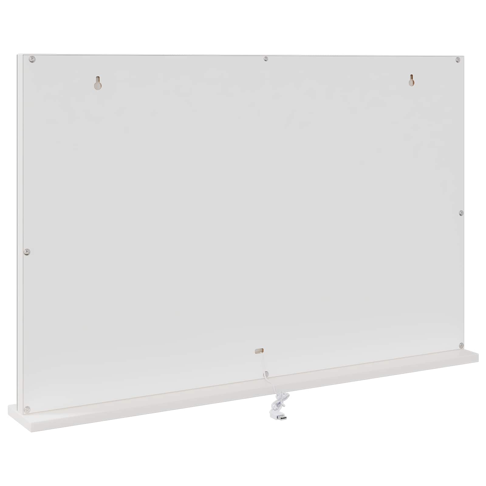 Specchio LED da Vanità Bianco 80 x 10 x 52,5 cm Vetro e acciaio | homemem39