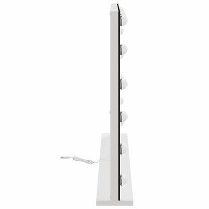Specchio LED da Vanità Bianco 80 x 10 x 52,5 cm Vetro e acciaio | homemem39