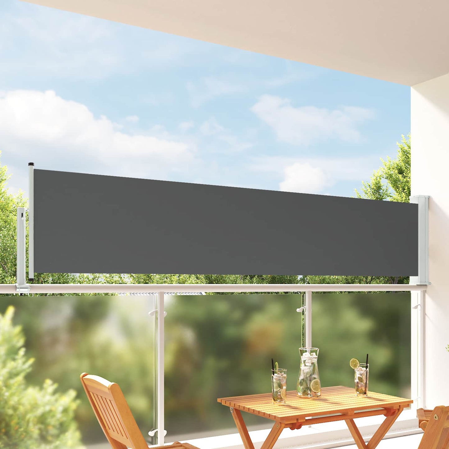 Tenda laterale 60 x 300 cm 100% poliestere ferro acciaio