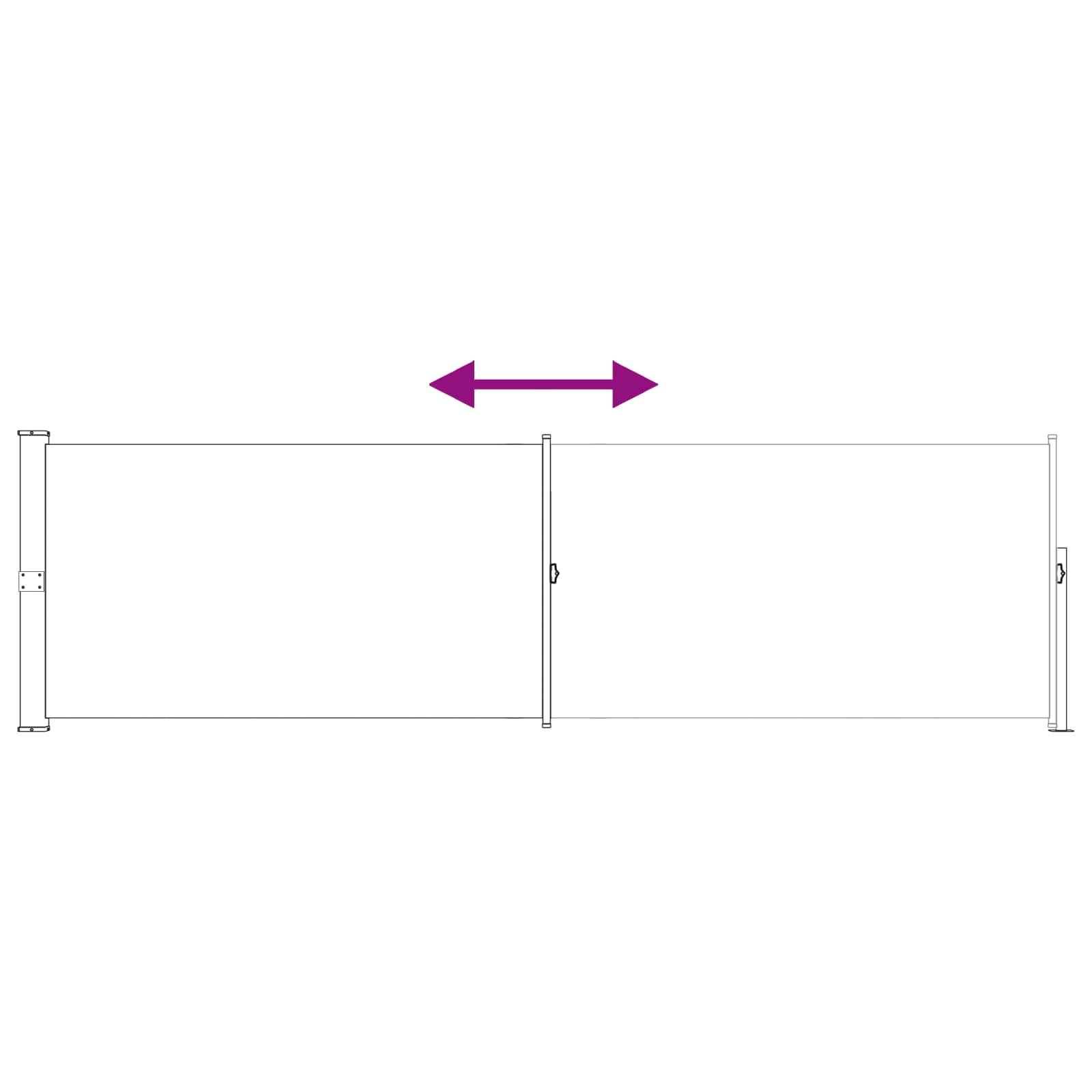 Tenda laterale retrattile Antracite 300 x 120 cm Poliestere | homemem39