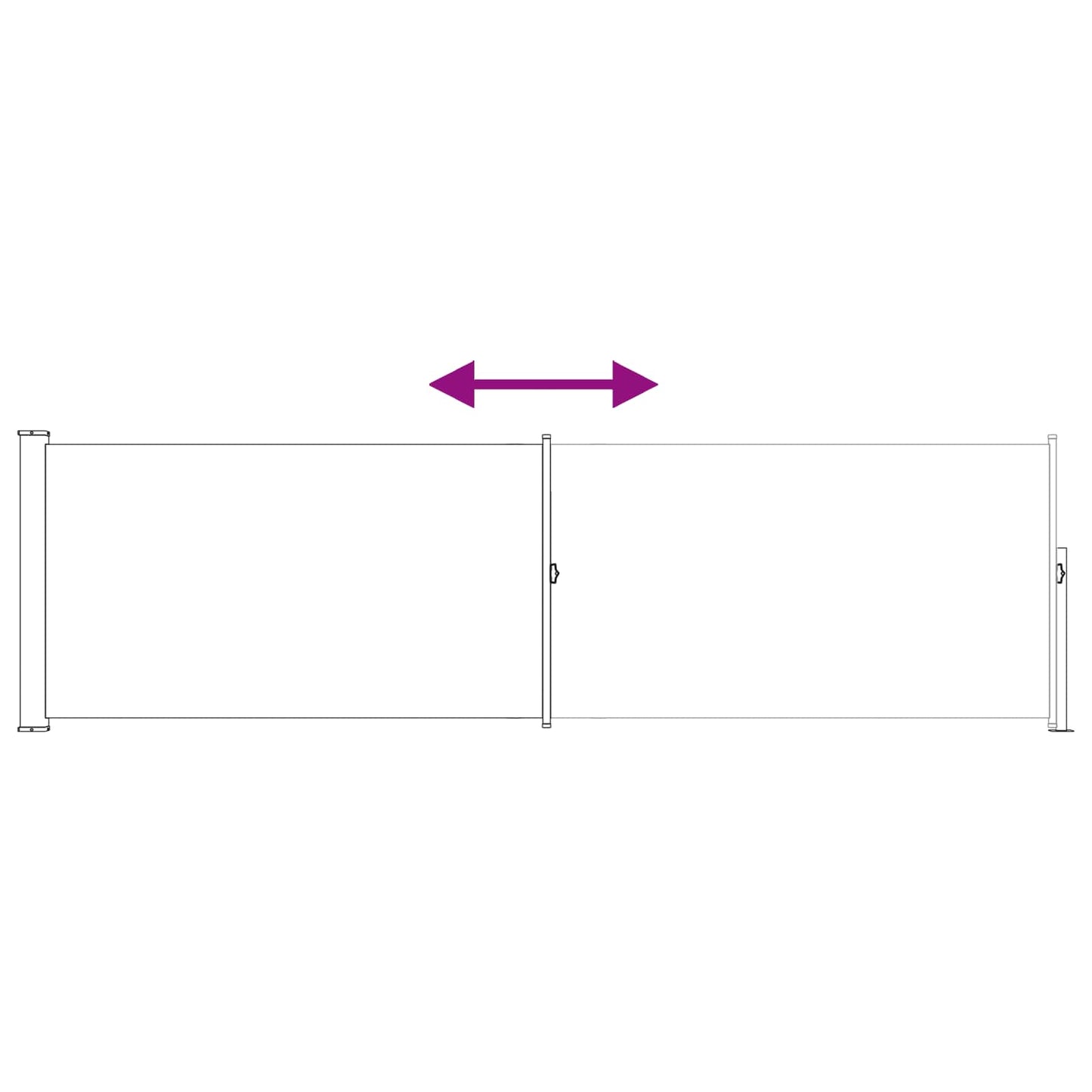 Tenda laterale retrattile 120 x 300 cm Poliestere Rettangolare