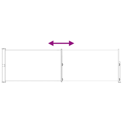 Tenda laterale retrattile 100% poliestere ferro acciaio | homemem39