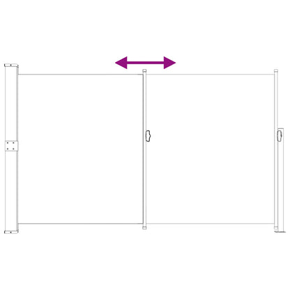Tenda laterale retrattile 180 x 300 cm Poliestere Rettangolare