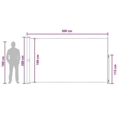 Tenda laterale retrattile 100% poliestere ferro acciaio | homemem39