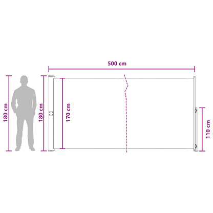 Tenda laterale retrattile 180 x 500 cm