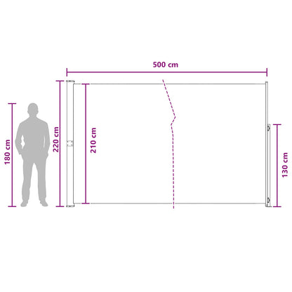 Tenda laterale retrattile 220 x 500 cm