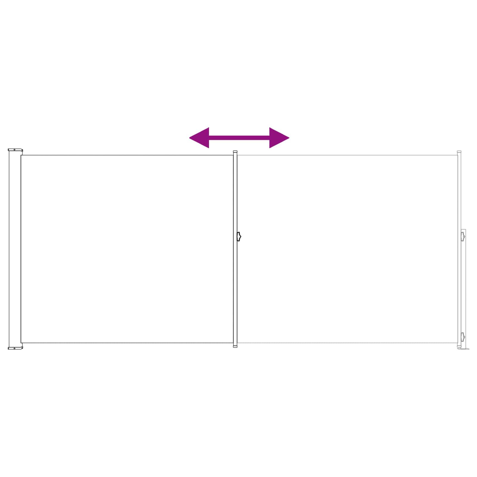 Tenda laterale retrattile Tortora 600 x 200 cm Poliestere | homemem39