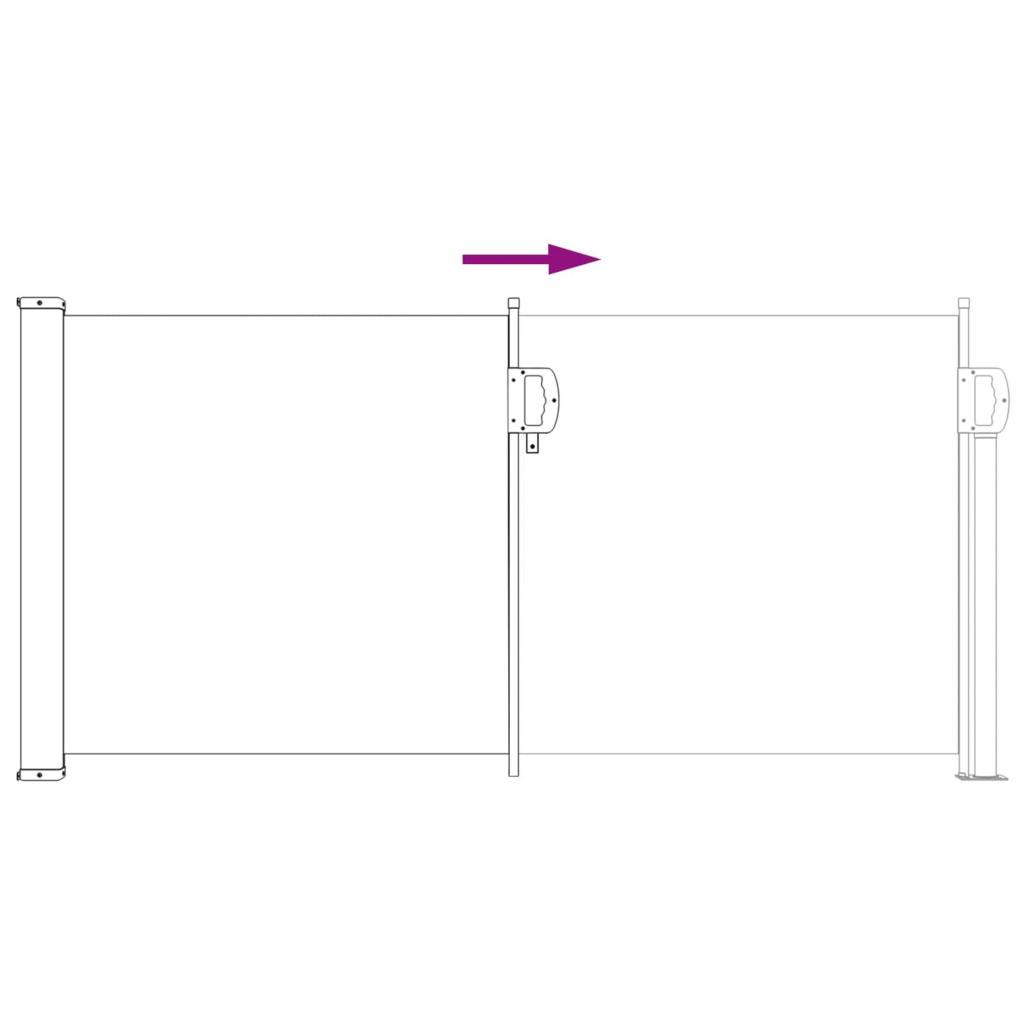 Tenda laterale retrattile Grigio 300 x 100 cm Poliestere | homemem39
