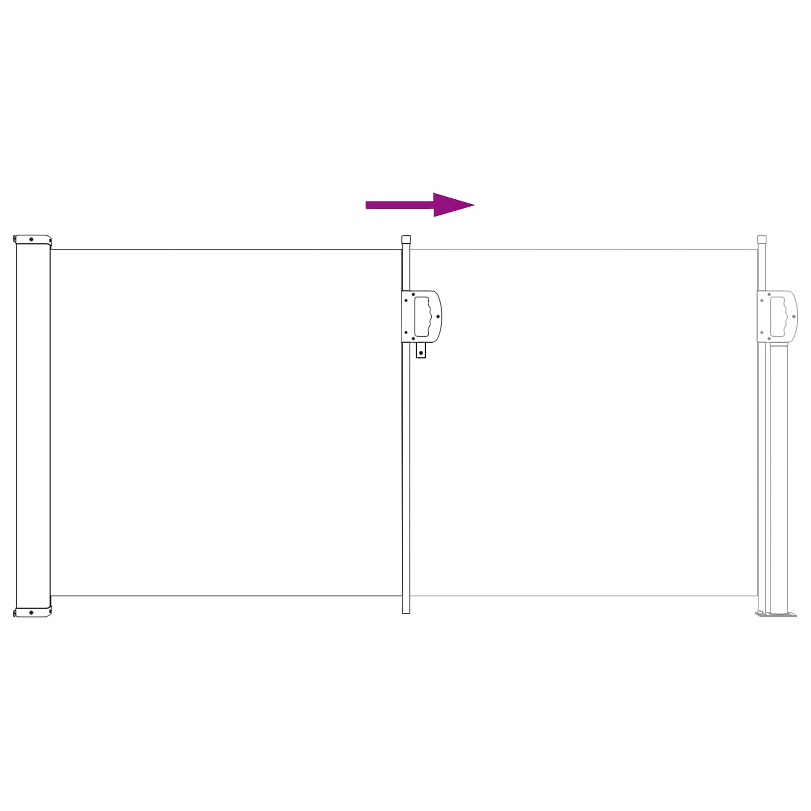 Tenda laterale retrattile Grigio 300 x 100 cm Poliestere | homemem39