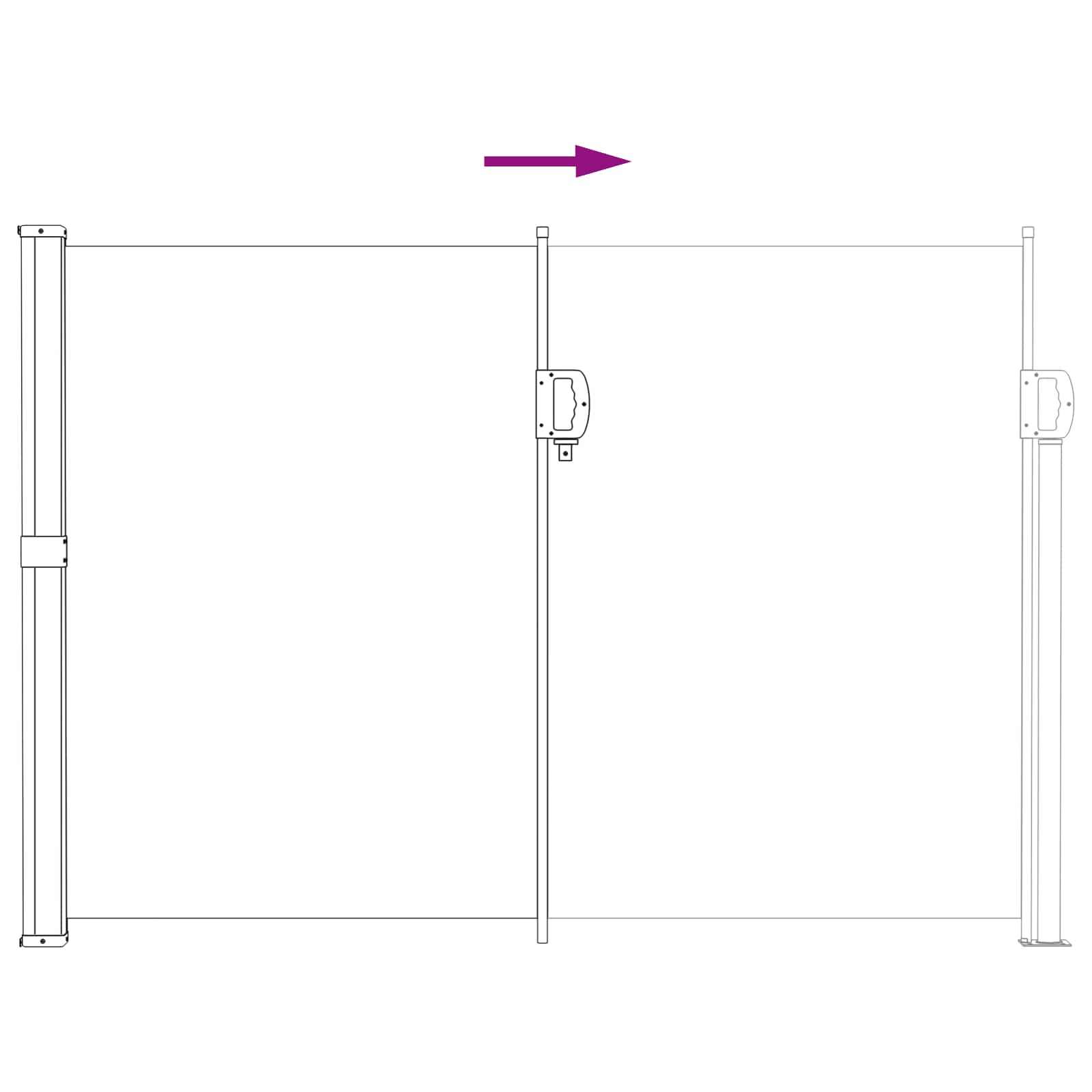 Tenda laterale retrattile Grigio 300 x 117 cm Poliestere | homemem39