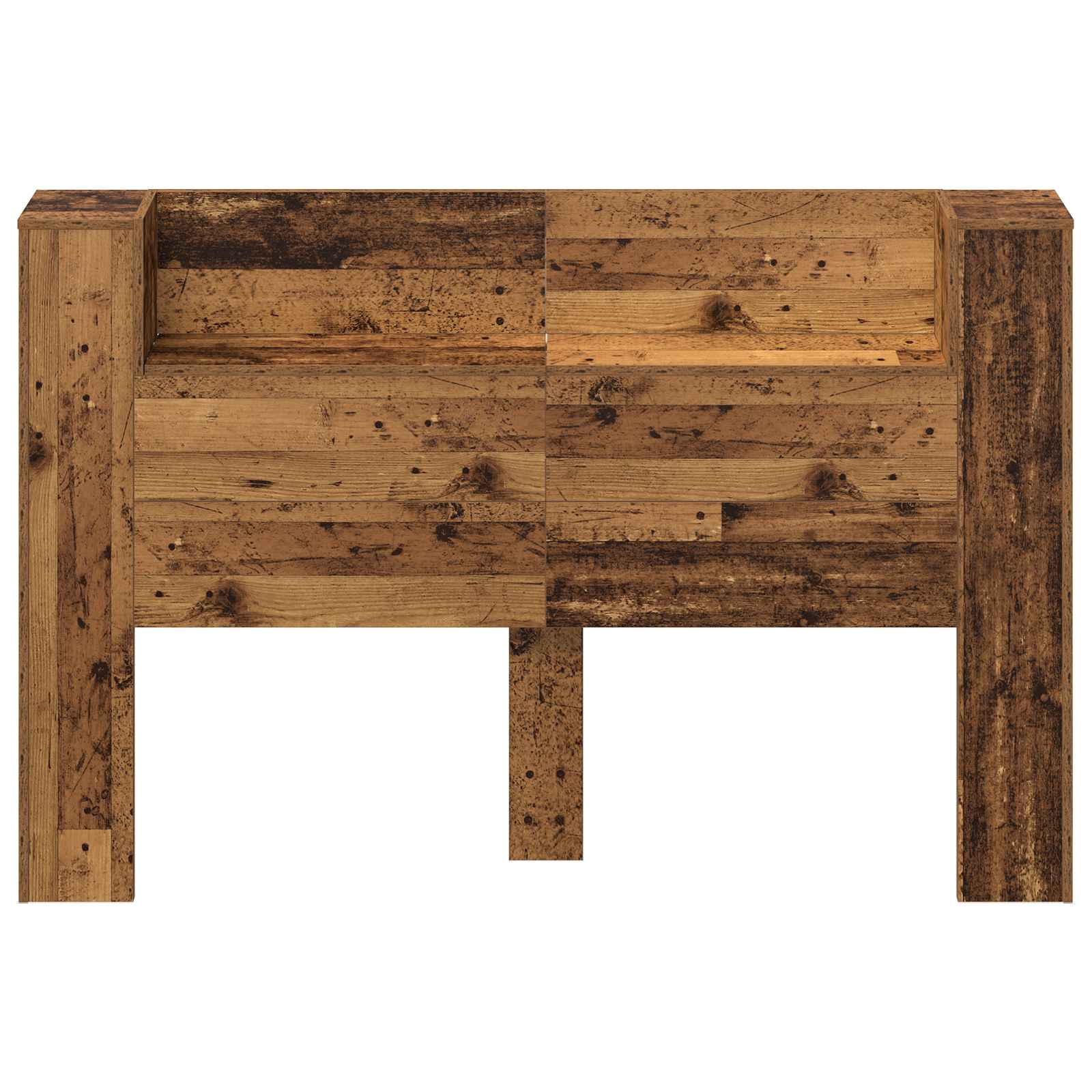 Testiera di stoccaggio con LED Legno antico 160 cm | homemem39