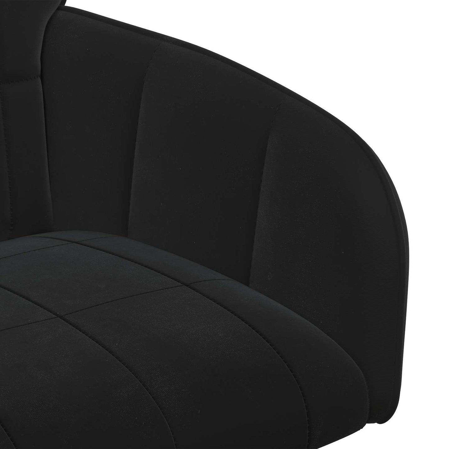 Sedie da pranzo 4 pcs Velluto Nero 57 x 50 x 85 cm | homemem39