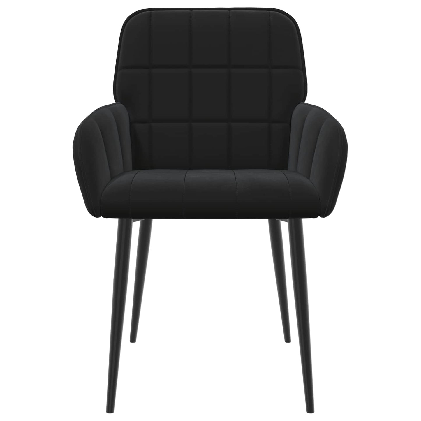 Sedie da pranzo 4 pcs Velluto Nero 57 x 50 x 85 cm | homemem39