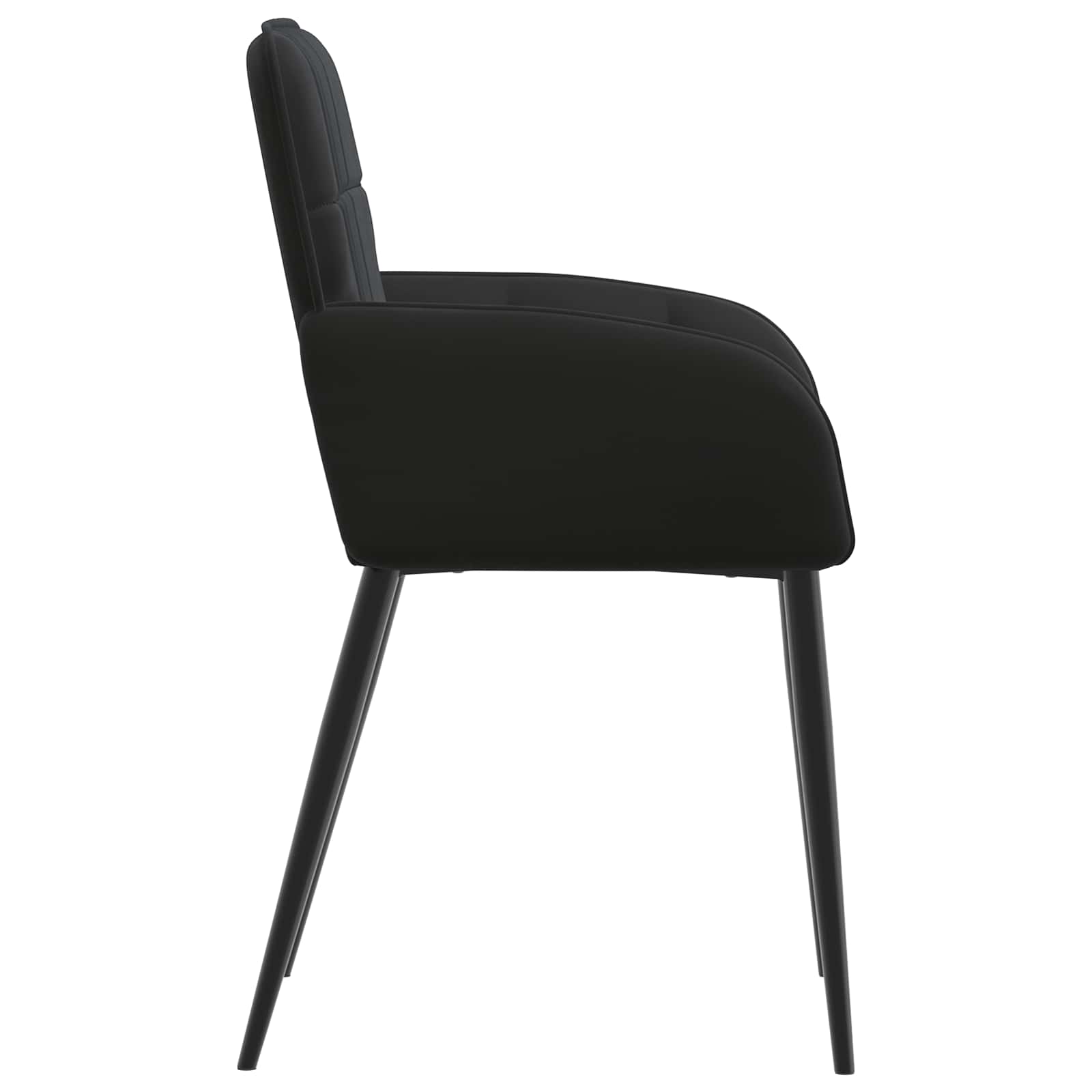 Sedie da pranzo 4 pcs Velluto Nero 57 x 50 x 85 cm | homemem39