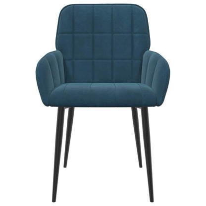 Sedie da pranzo 4 pcs Velluto Blu 57 x 50 x 85 cm | homemem39